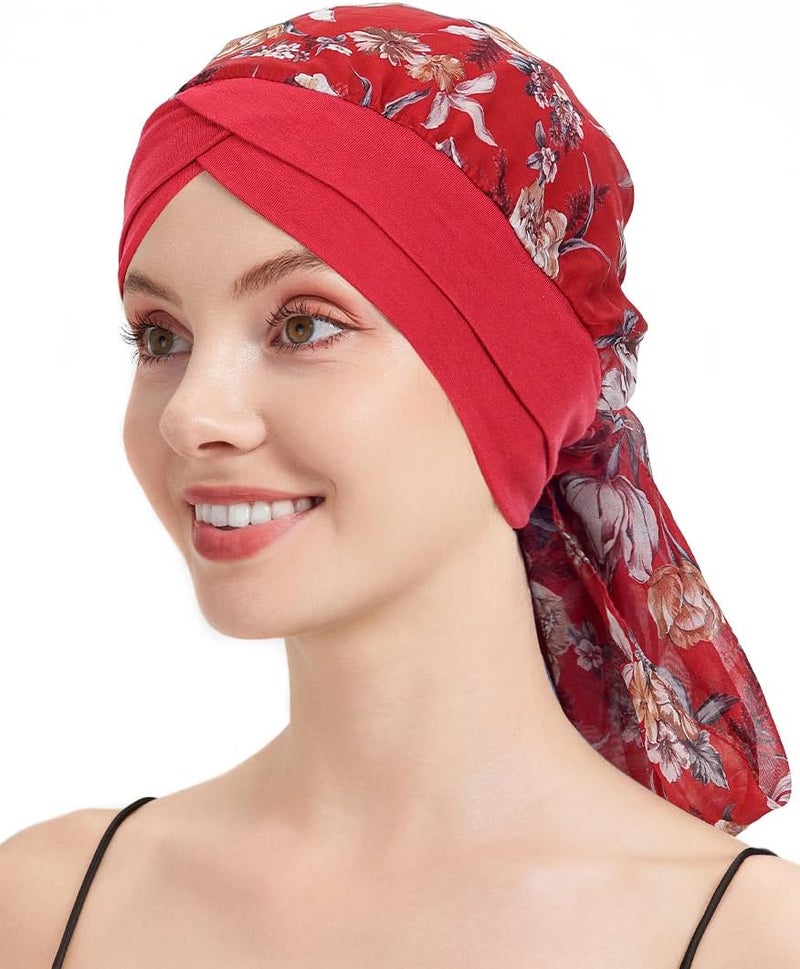 FADACHY Chemo Headwear for Women Full Coverage Head Scarf Hair Wrap Head Covering for Cancer Chemotherapy Patients, Hair Loss - Image 4